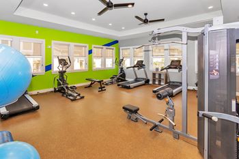 24-Hour fitness studio with cardio stations